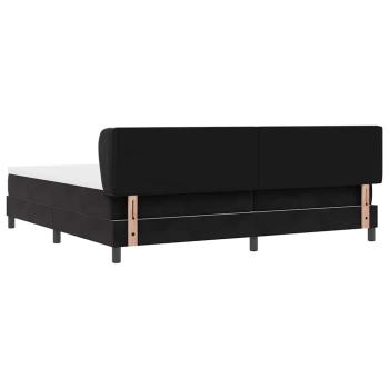 Boxspringbett mit Matratze Schwarz 200x200 cm Samt