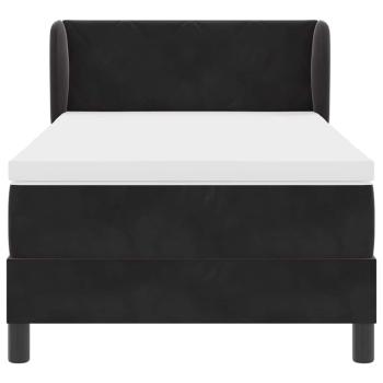 Boxspringbett mit Matratze Schwarz 90x190 cm Samt