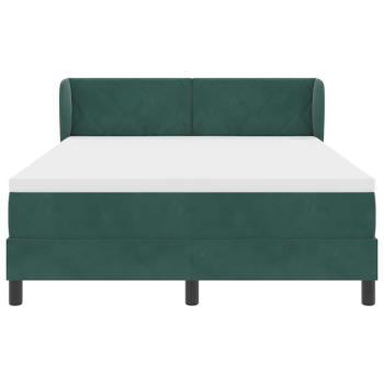 Boxspringbett mit Matratze Dunkelgrün 140x190 cm Samt