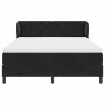 Boxspringbett mit Matratze Schwarz 140x200 cm Samt