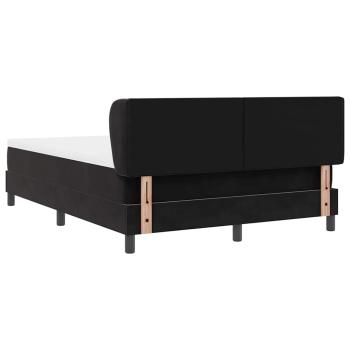 Boxspringbett mit Matratze Schwarz 140x200 cm Samt
