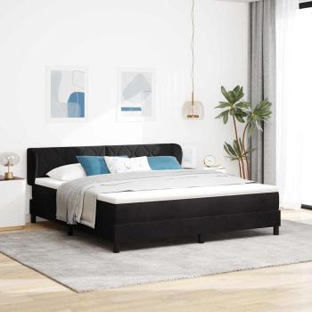 ARDEBO.de - Boxspringbett mit Matratze Schwarz 180x200 cm Samt