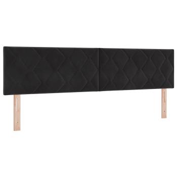 Boxspringbett mit Matratze Schwarz 180x200 cm Samt