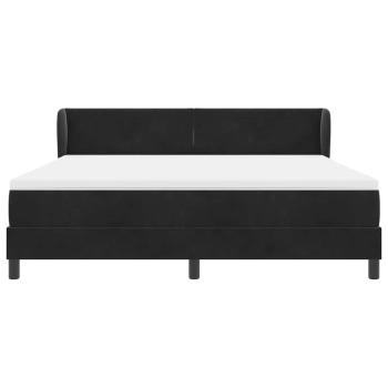 Boxspringbett mit Matratze Schwarz 180x200 cm Samt