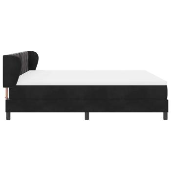 Boxspringbett mit Matratze Schwarz 180x200 cm Samt