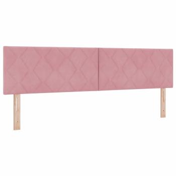 Boxspringbett mit Matratze Rosa 180x200 cm Samt