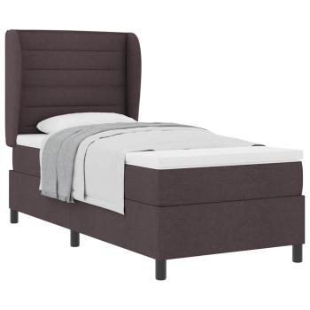Boxspringbett mit Matratze Dunkelbraun 80x200 cm Stoff
