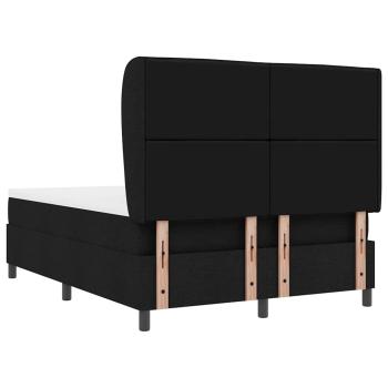 ARDEBO.de - Boxspringbett mit Matratze Schwarz 140x200 cm Stoff