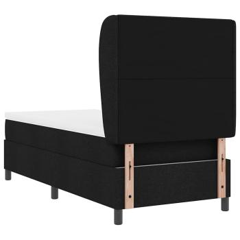 Boxspringbett mit Matratze Schwarz 80x200 cm Stoff