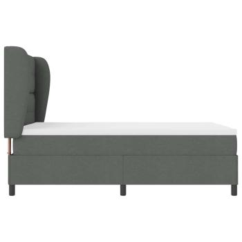 Boxspringbett mit Matratze Dunkelgrau 140x190 cm Stoff