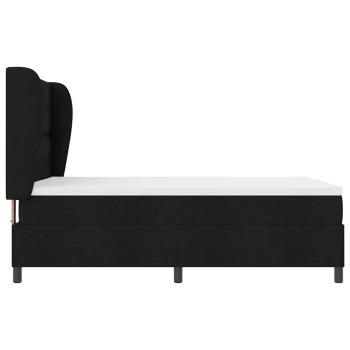 Boxspringbett mit Kopfteil Schwarz 160 x 200 cm Stoff