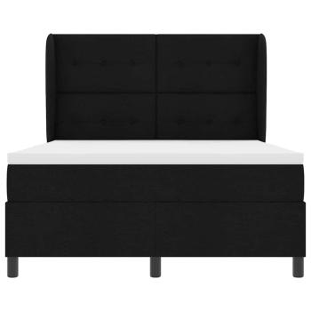 Boxspringbett mit Kopfteil Schwarz 160 x 200 cm Stoff