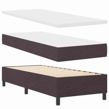 Boxspringbett mit Matratze Dunkelbraun 80x200 cm Stoff