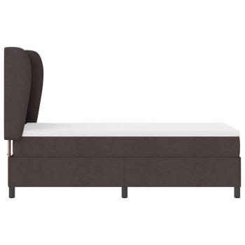 Boxspringbett mit Matratze Dunkelbraun 80x200 cm Stoff