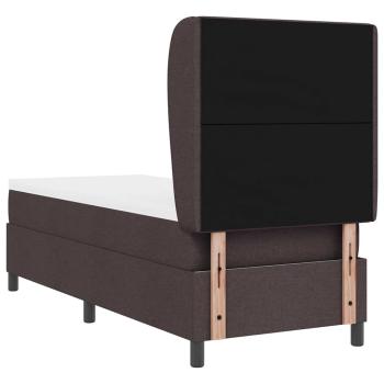 Boxspringbett mit Matratze Dunkelbraun 80x200 cm Stoff