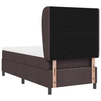 Boxspringbett mit Matratze Dunkelbraun 100x200 cm Stoff
