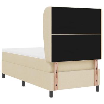Boxspringbett mit Matratze Creme 100x200 cm Stoff
