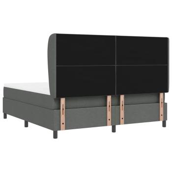 Boxspringbett mit Matratze Dunkelgrau 180x200 cm Stoff