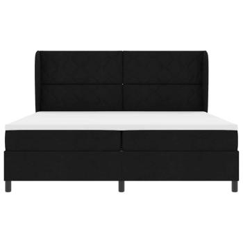Boxspringbett mit Matratze Schwarz 200x200 cm Stoff