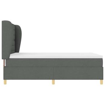 Boxspringbett mit Matratze Dunkelgrau 160x200 cm Stoff