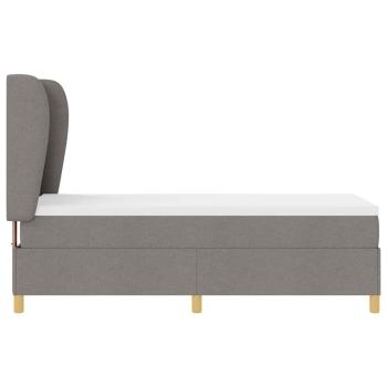 Boxspringbett mit Matratze Taupe 80x200 cm Stoff