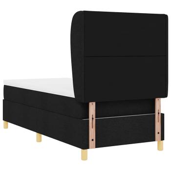 Boxspringbett mit Matratze Schwarz 100x200 cm Stoff