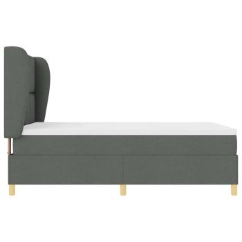 Boxspringbett mit Matratze Dunkelgrau 140x200 cm Stoff