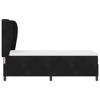 Boxspringbett mit Matratze Schwarz 80x200 cm Samt