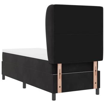 Boxspringbett mit Matratze Schwarz 80x200 cm Samt