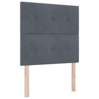 Boxspringbett mit Matratze Dunkelgrau 80x200 cm Samt