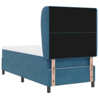 Boxspringbett mit Matratze Dunkelblau 90x190 cm Samt