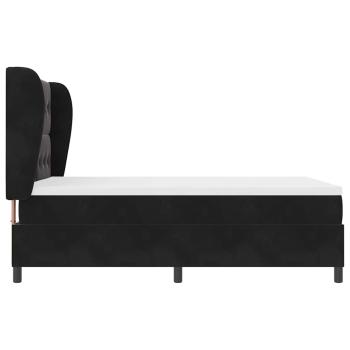 Boxspringbett mit Matratze Schwarz 140x200 cm Samt