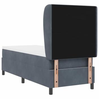 Boxspringbett mit Matratze Dunkelgrau 80x200 cm Samt