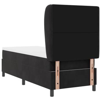 Boxspringbett mit Matratze Schwarz 80x200 cm Samt