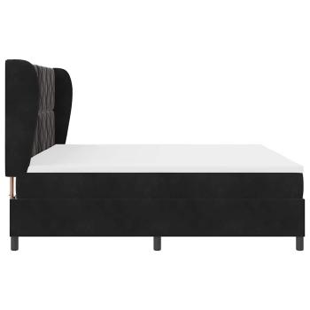 Boxspringbett mit Matratze Schwarz 200x200 cm Samt