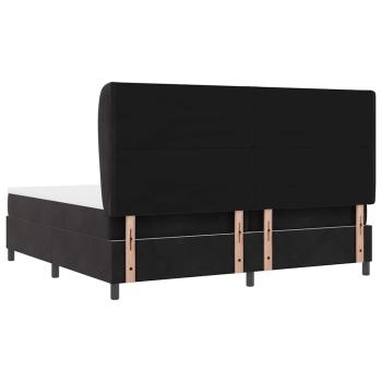 Boxspringbett mit Matratze Schwarz 200x200 cm Samt