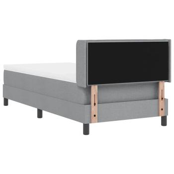 Boxspringbett mit Matratze Hellgrau 90x190 cm Stoff