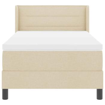 Boxspringbett mit Matratze Creme 100x200 cm Stoff