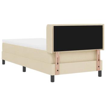 Boxspringbett mit Matratze Creme 100x200 cm Stoff