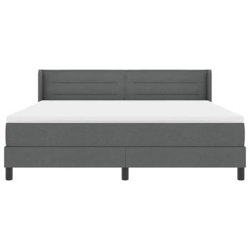 Boxspringbett mit Matratze Dunkelgrau 180x200 cm Stoff