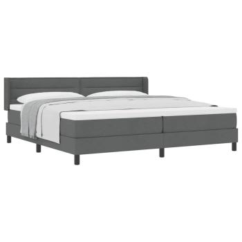 Boxspringbett mit Matratze Dunkelgrau 200x200 cm Stoff