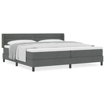 Boxspringbett mit Matratze Dunkelgrau 200x200 cm Stoff