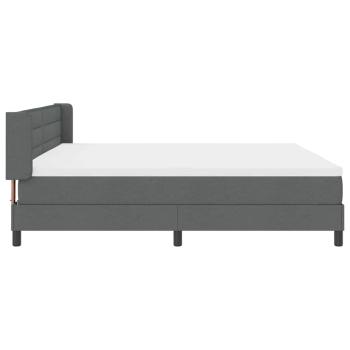 Boxspringbett mit Matratze Dunkelgrau 200x200 cm Stoff