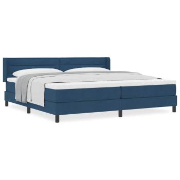 Boxspringbett mit Matratze Blau 200x200 cm Stoff