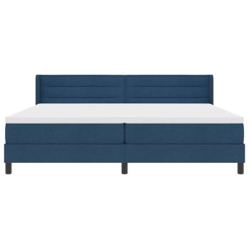 Boxspringbett mit Matratze Blau 200x200 cm Stoff