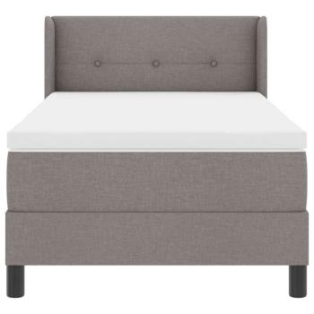 Boxspringbett mit Matratze Taupe 80x200 cm Stoff