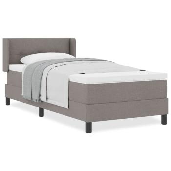 Boxspringbett mit Matratze Taupe 100x200 cm Stoff