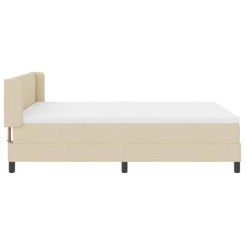 Boxspringbett mit Kopfteil Creme 200 x 140 cm Stoff