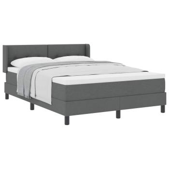 ARDEBO.de - Boxspringbett mit Matratze Dunkelgrau 160x200 cm Stoff