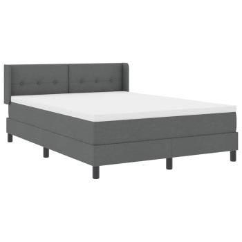 Boxspringbett mit Matratze Dunkelgrau 160x200 cm Stoff
